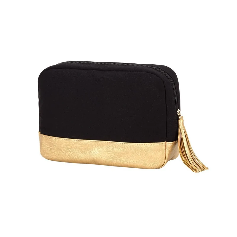 Black Cabana Cosmetic Bag - Personalized