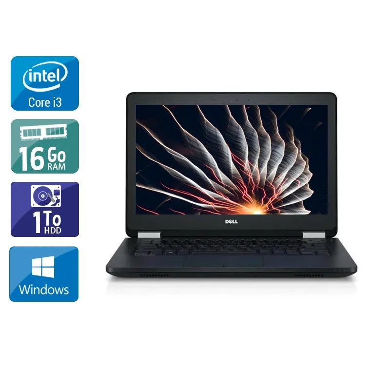 Latitude E5270 12,5" 2010 - Intel Core i3 2,3Ghz - 2 - 16Go DDR4 - 1To HDD - Intel HD Graphics 520 - Gris / Noir - Windows 10 - AZERTY