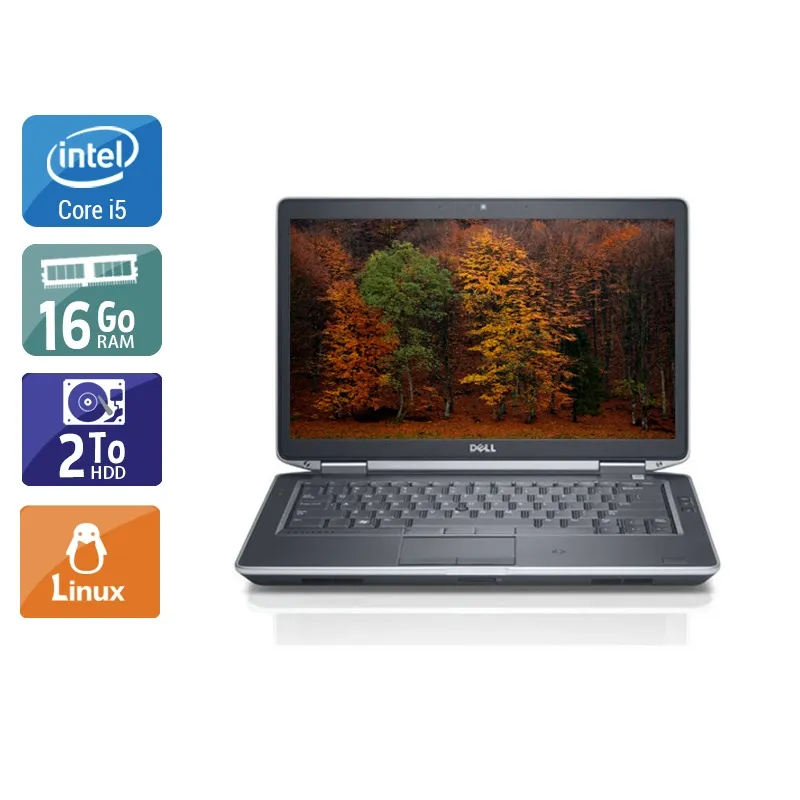 Latitude E5430 14,1" 2012 - Intel Core i5 2,6Ghz - 4 - 16Go DDR3 - 2To HDD - Intel HD Graphics 4000 - Gris / Noir - Linux - AZERTY