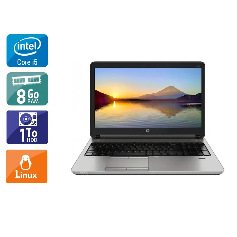 ProBook 650 G1 15,6" 2013 - Intel Core i5 2,5Ghz - 2 - 8Go DDR3 - 1To HDD - Intel HD Graphics 4600 - Gris / Noir - Linux - AZERTY