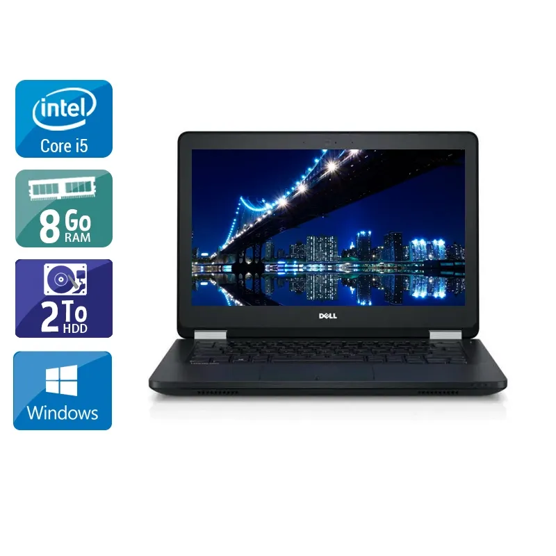 Latitude E5270 12,5" 2015 - Intel Core i5 2,4Ghz - 2 - 8Go DDR4 - 2To HDD - Intel HD Graphics 520 - Gris / Noir - Windows 10 - AZERTY