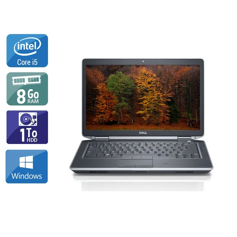 Latitude E5430 14,1" 2012 - Intel Core i5 2,6Ghz - 4 - 8Go DDR3 - 1To HDD - Intel HD Graphics 4000 - Gris / Noir - Windows 10 - AZERTY