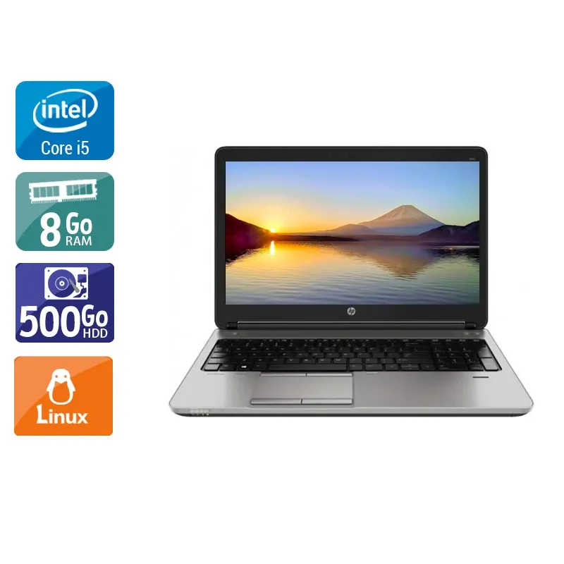 ProBook 650 G1 15,6" 2013 - Intel Core i5 2,5Ghz - 2 - 8Go DDR3 - 500Go HDD - Intel HD Graphics 4600 - Gris / Noir - Linux - AZERTY