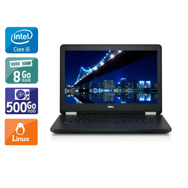 Latitude E5270 12,5" 2015 - Intel Core i5 2,4Ghz - 2 - 8Go DDR4 - 500Go HDD - Intel HD Graphics 520 - Gris / Noir - Linux - AZERTY