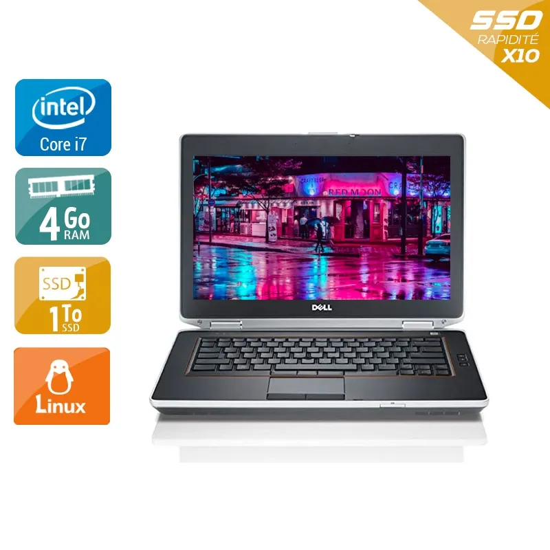 Latitude E6430 14" 2012 - Intel Core i7 2,7Ghz - 2 - 4Go DDR4 - 2To SSD - Intel HD Graphics 4000 - Gris / Noir - Linux - AZERTY