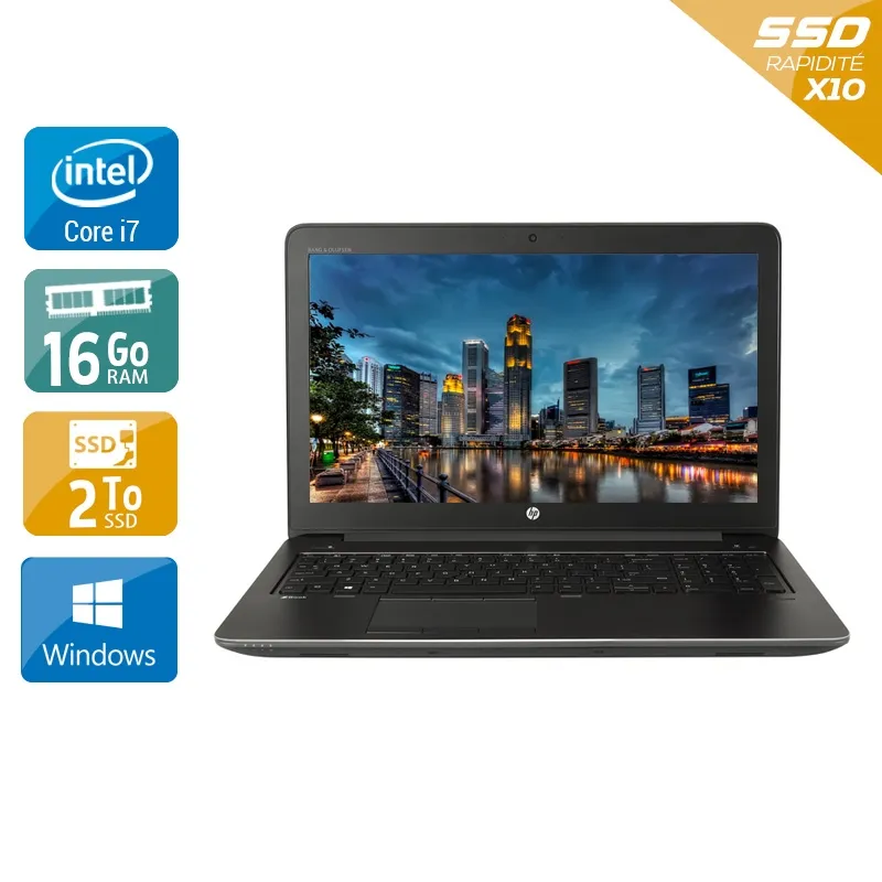 ZBook 15 G3 15,5" 2015 - Intel Core i7 2,7Ghz - 4 - 16Go DDR4 - 2To SSD - Nvidia Quadro M1000M - Gris / Noir - Windows 10 - AZERTY