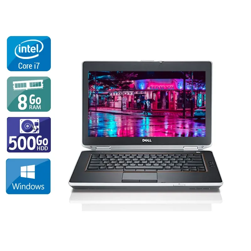 Latitude E6430 14" 2012 - Intel Core i7 2,7Ghz - 2 - 8Go DDR3 - 500Go HDD - Intel HD Graphics 4000 - Gris / Noir - Windows 10 - AZERTY
