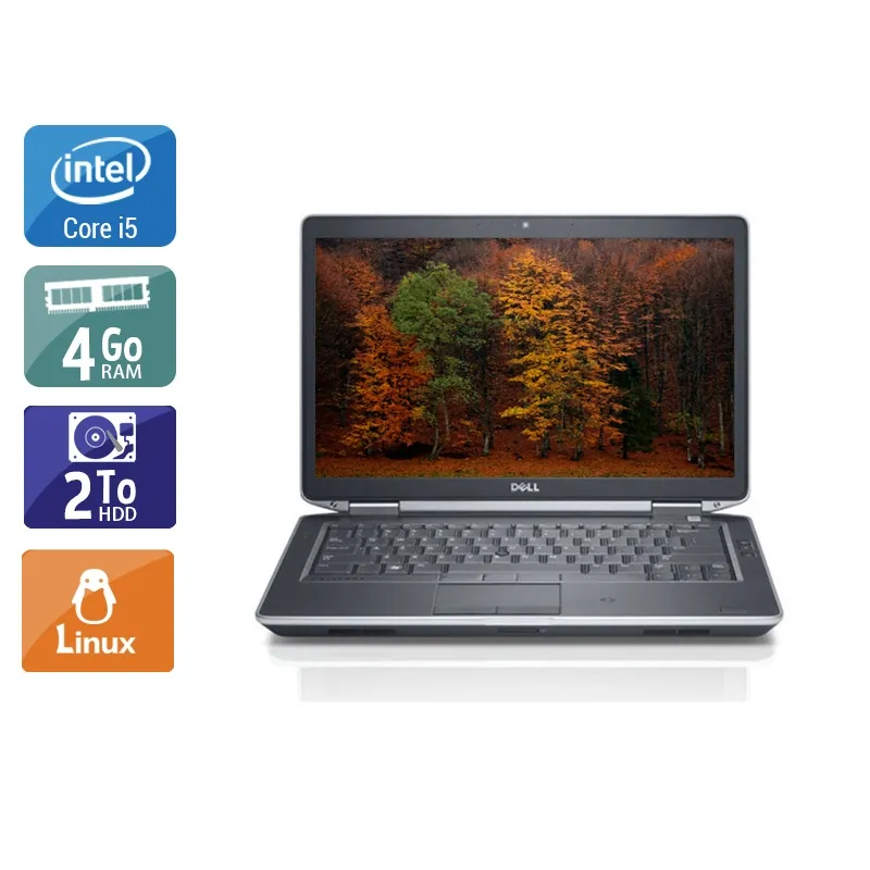 Latitude E5430 14,1" 2012 - Intel Core i5 2,6Ghz - 4 - 4Go DDR4 - 2To HDD - Intel HD Graphics 4000 - Gris / Noir - Linux - AZERTY