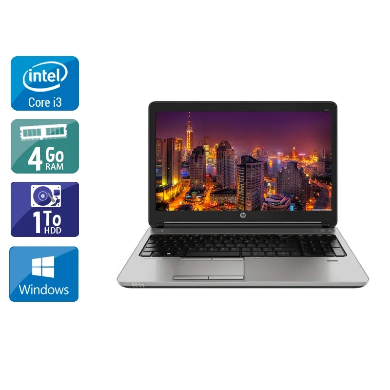 ProBook 650 G1 15,6" 2013 - Intel Core i3 2,4Ghz - 2 - 8Go DDR3 - 1To HDD - Intel HD Graphics 4600 - Gris / Noir - Windows 10 - AZERTY