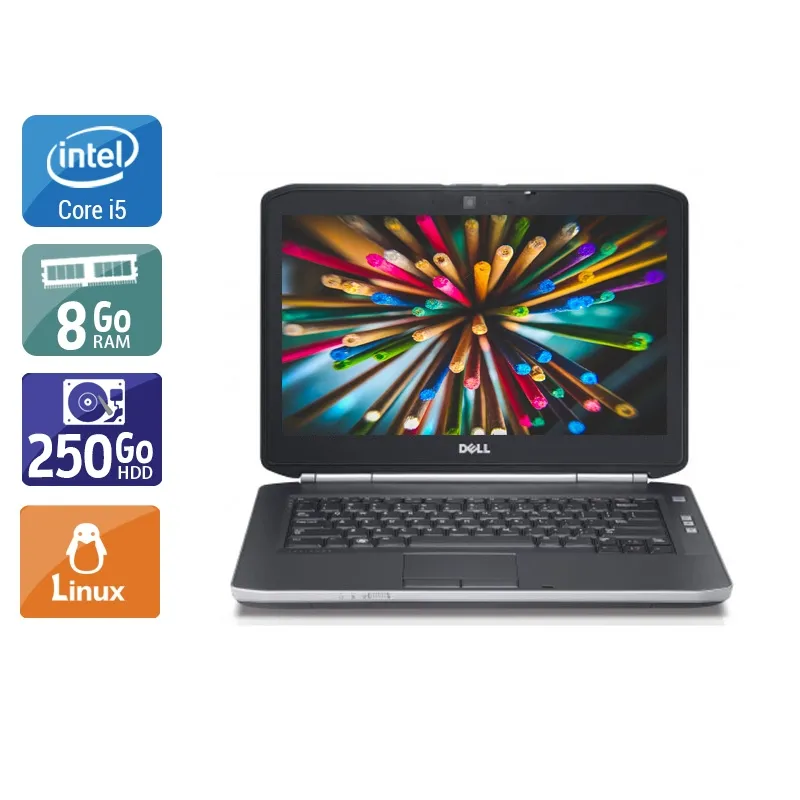 Latitude E5420 14,1" 2011 - Intel Core i5 2,5Ghz - 4 - 8Go DDR3 - 250Go HDD - Intel HD Graphics 3000 - Gris / Noir - Linux - AZERTY