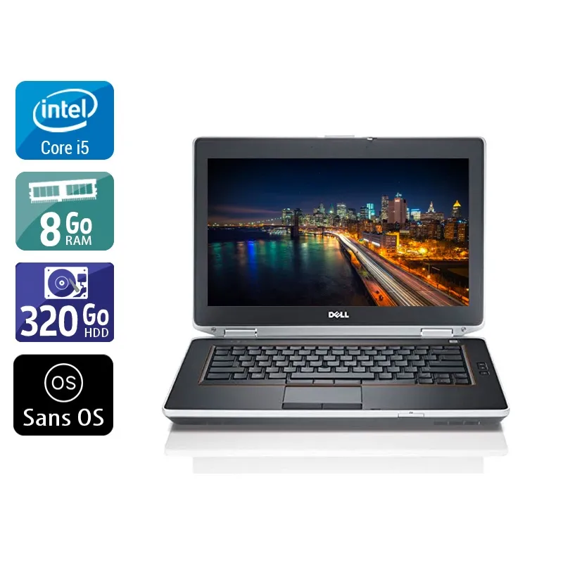 Latitude E6430 14" 2013 - Intel Core i5 2,7Ghz - 2 - 8Go DDR3 - 320Go HDD - ‎Intel HD Graphics 3000 - Gris / Noir - Sans OS - AZERTY