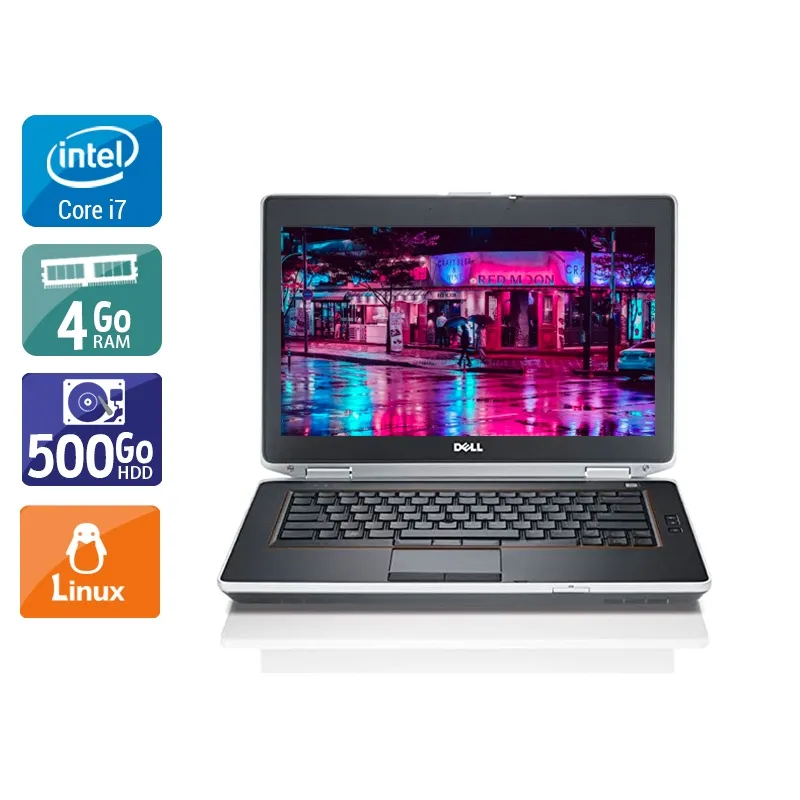 Latitude E6430 14" 2012 - Intel Core i7 2,7Ghz - 2 - 4Go DDR4 - 500Go HDD - Intel HD Graphics 4000 - Gris / Noir - Linux - AZERTY