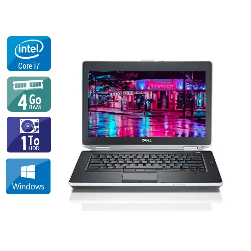 Latitude E6430 14" 2012 - Intel Core i7 2,7Ghz - 2 - 4Go DDR4 - 1To HDD - Intel HD Graphics 4000 - Gris / Noir - Windows 10 - AZERTY