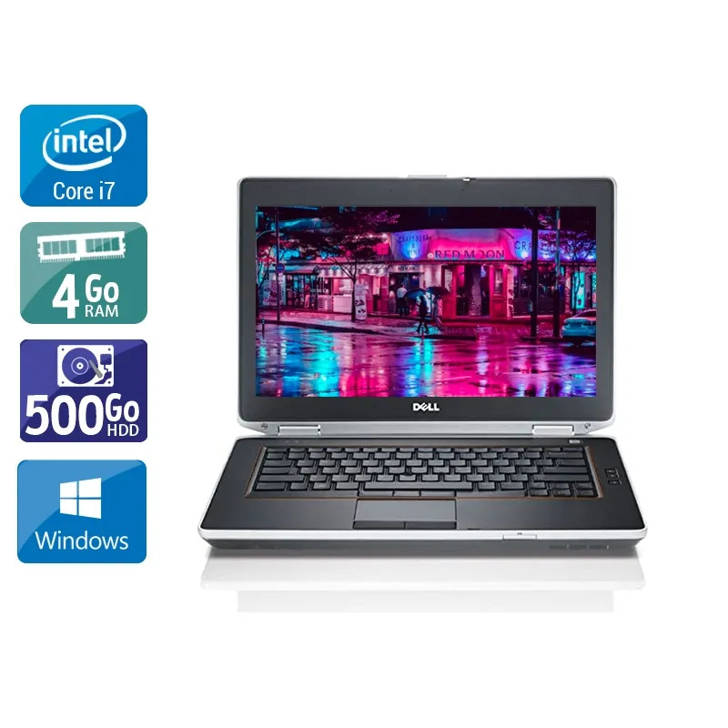 Latitude E6430 14" 2012 - Intel Core i7 2,7Ghz - 2 - 4Go DDR4 - 500Go HDD - Intel HD Graphics 4000 - Gris / Noir - Windows 10 - AZERTY