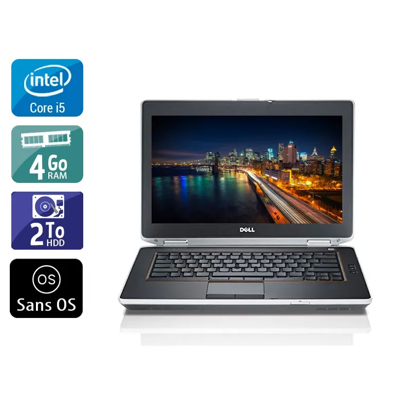 Latitude E6430 14" 2013 - Intel Core i5 2,7Ghz - 2 - 4Go DDR4 - 2To HDD - ‎Intel HD Graphics 3000 - Gris / Noir - Sans OS - AZERTY