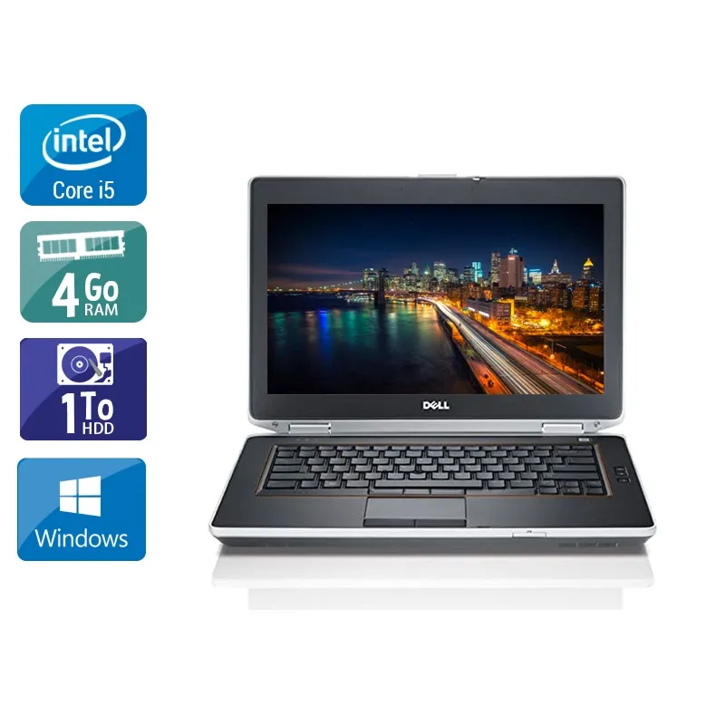 Latitude E6430 14" 2013 - Intel Core i5 2,7Ghz - 2 - 4Go DDR4 - 1To HDD - ‎Intel HD Graphics 3000 - Gris / Noir - Windows 10 - AZERTY
