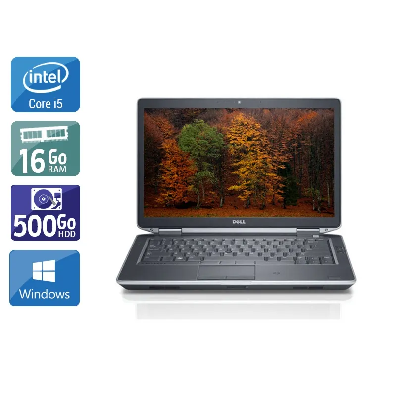 Latitude E5430 14,1" 2012 - Intel Core i5 2,6Ghz - 4 - 16Go DDR3 - 500Go HDD - Intel HD Graphics 4000 - Gris / Noir - Windows 10 - AZERTY