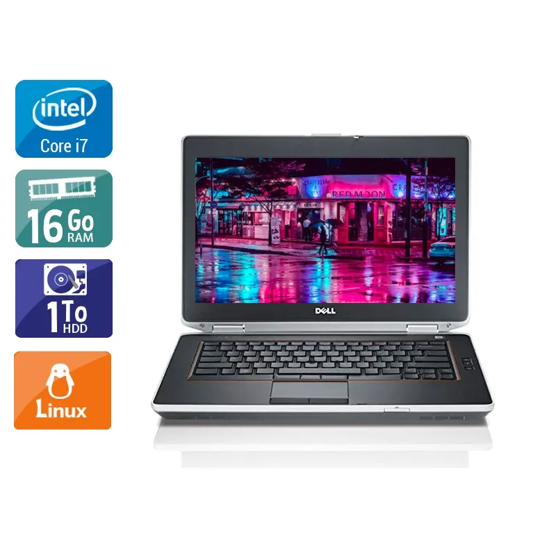 Latitude E6430 14" 2012 - Intel Core i7 2,7Ghz - 2 - 16Go DDR3 - 1To HDD - Intel HD Graphics 4000 - Gris / Noir - Linux - AZERTY