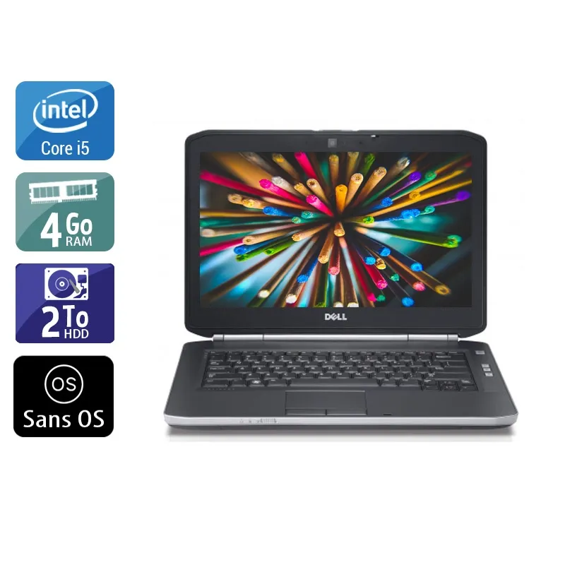Latitude E5420 14,1" 2011 - Intel Core i5 2,5Ghz - 4 - 4Go DDR4 - 2To HDD - Intel HD Graphics 3000 - Gris / Noir - Sans OS - AZERTY