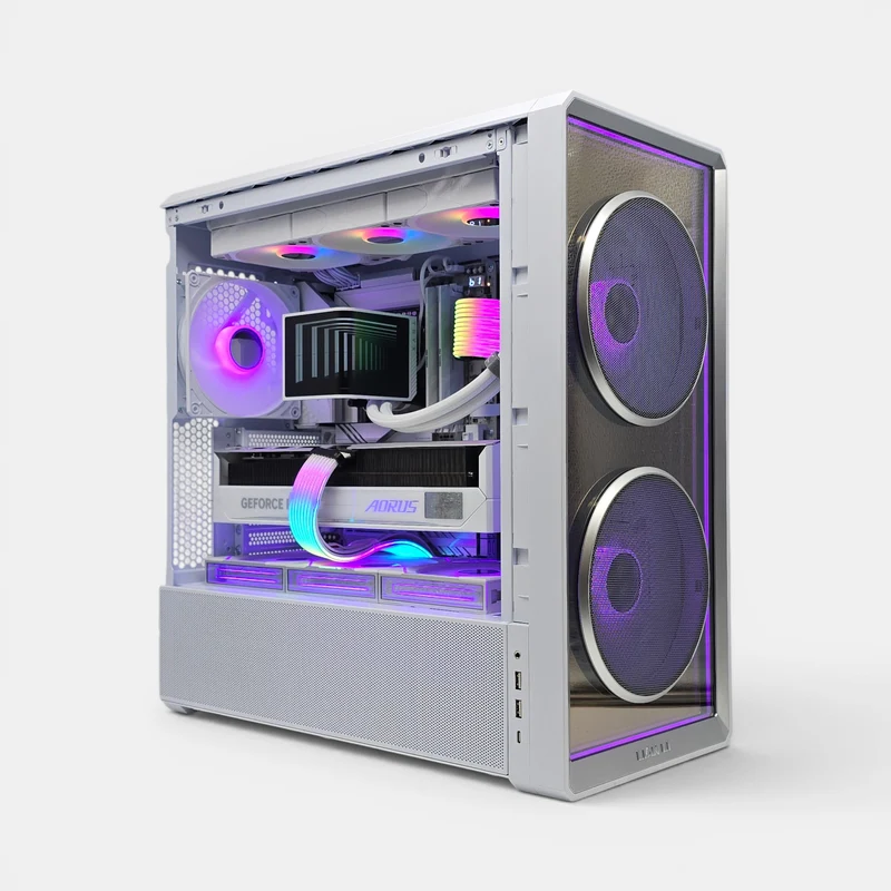 RTX 5080, Intel Core Ultra 9 285K, 2TB NVMe SSD, 32GB RAM, Custom White Gaming PC