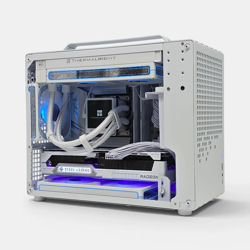 RX 9070 XT, Intel Core Ultra 265K, 2TB NVMe SSD, 32GB RAM, Custom White AIO Liquid Cooled Gaming PC