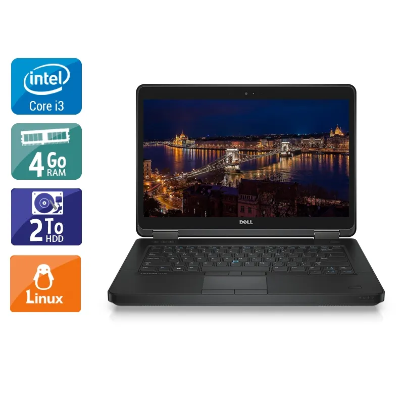 Latitude E5440 14" 2013 - Intel Core i3 1,9Ghz - 2 - 4Go DDR4 - 2To HDD - Intel HD Graphics 4400 - Gris / Noir - Linux - AZERTY