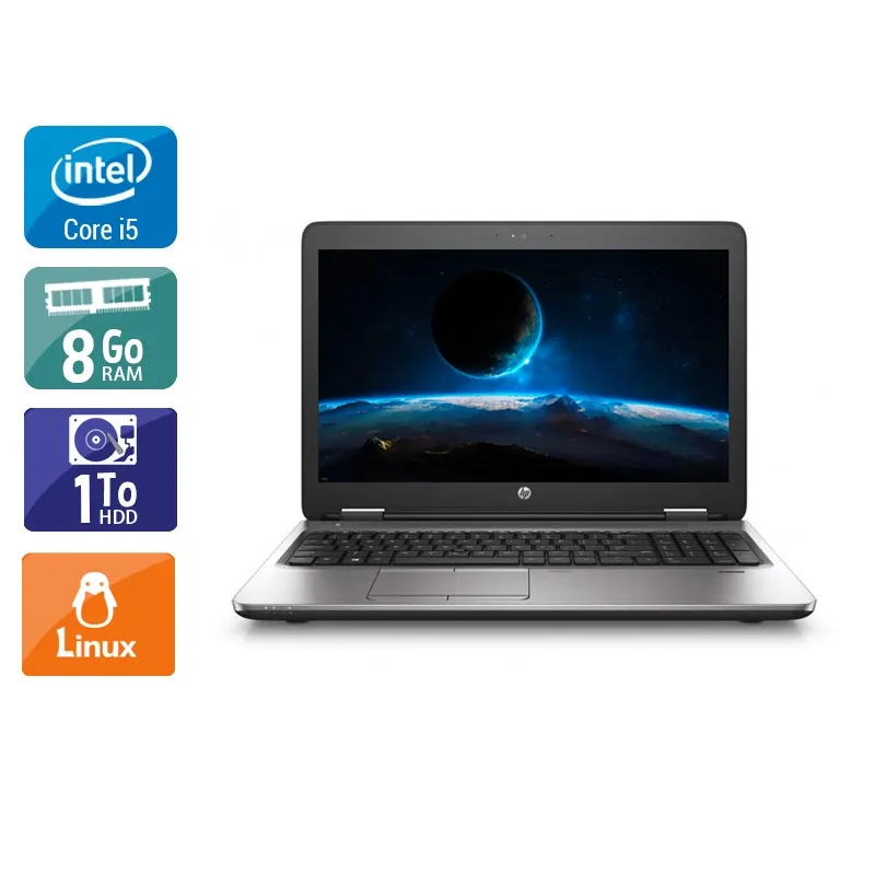 ProBook 650 G2 15,5" 2015 - Intel Core i5 2,3Ghz - 2 - 8Go DDR4 - 1To HDD - Intel HD Graphics 520 - Gris / Noir - Linux - AZERTY