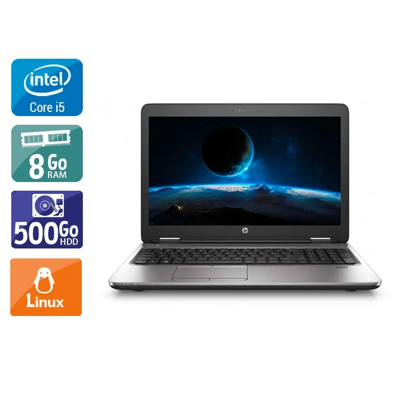 ProBook 650 G2 15,5" 2015 - Intel Core i5 2,3Ghz - 2 - 8Go DDR4 - 500Go HDD - Intel HD Graphics 520 - Gris / Noir - Linux - AZERTY