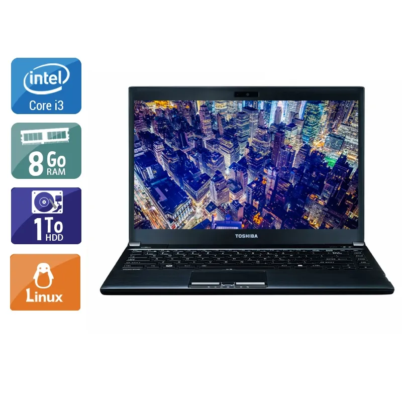 Portégé R930 13,3" 2012 - Intel Core i3 2,5Ghz - 2 - 8Go DDR3 - 1To HDD - Intel HD Graphics 4000 - Gris / Noir - Linux - AZERTY