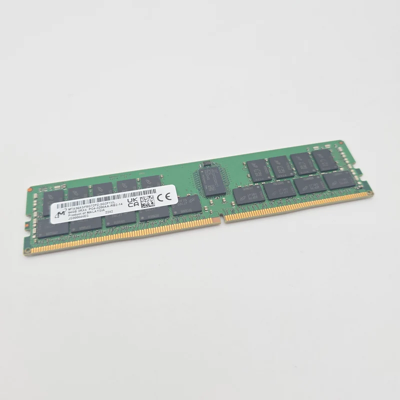 Micron 64GB DDR4, 3200MHz, RDIMM Server Workstation Memory RAM