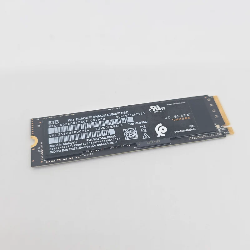 WD Black SN850X 8TB M.2 NVMe Gen4 SSD, Internal Gaming Solid State Drive Storage