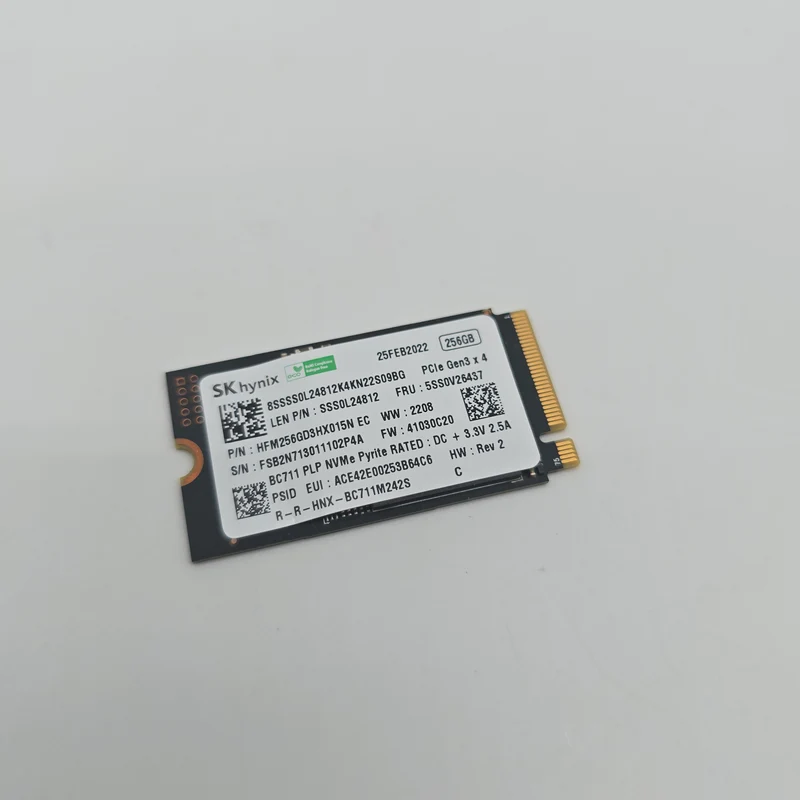 SK Hynix BC711 256GB M.2 NVMe Gen3 SSD, Internal Gaming Solid State Drive Storage