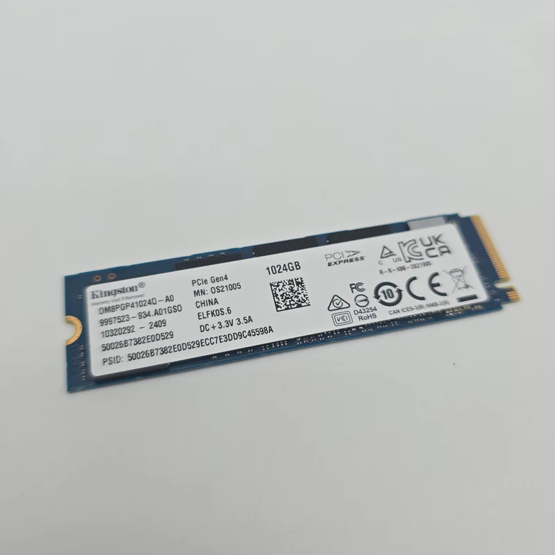 Kingston 1TB M.2 NVMe Gen4 SSD, Internal Gaming Solid State Drive Storage