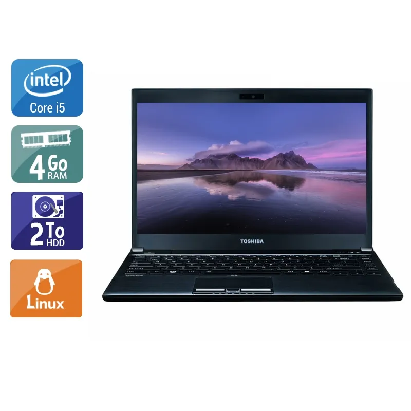 Portégé R930 13,3" 2012 - Intel Core i5 2,6Ghz - 2 - 4Go DDR4 - 2To HDD - Intel HD Graphics 4000 - Gris / Noir - Linux - AZERTY