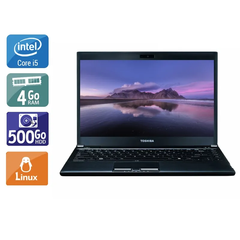 Portégé R930 13,3" 2012 - Intel Core i5 2,6Ghz - 2 - 4Go DDR4 - 500Go HDD - Intel HD Graphics 4000 - Gris / Noir - Linux - AZERTY