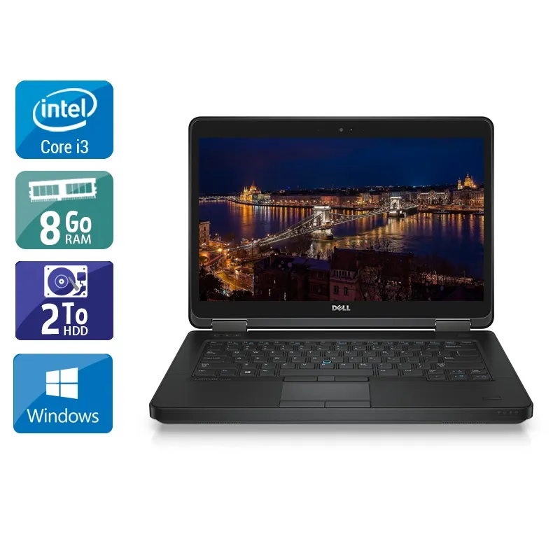 Latitude E5440 14" 2013 - Intel Core i3 1,9Ghz - 2 - 8Go DDR3 - 2To HDD - Intel HD Graphics 4400 - Gris / Noir - Windows 10 - AZERTY