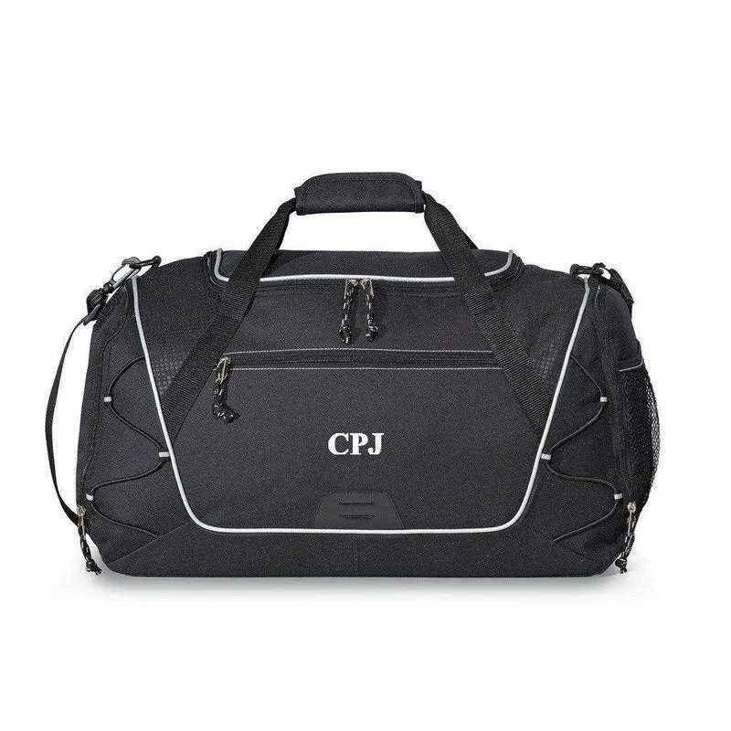 Sports Personalized Black Duffel Bag