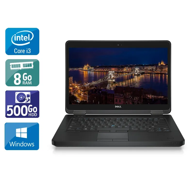 Latitude E5440 14" 2013 - Intel Core i3 1,9Ghz - 2 - 8Go DDR3 - 500Go HDD - Intel HD Graphics 4400 - Gris / Noir - Windows 10 - AZERTY