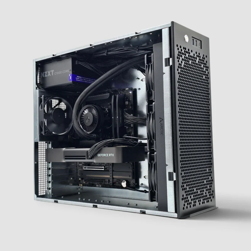 RTX 5090, AMD Ryzen 9 9950X, 64GB DDR5 RAM, 4TB 9100 PRO Gen 5 NVMe, Custom High End Liquid Cooled AMD/NVIDIA Workstation PC for AI, LLM, ML