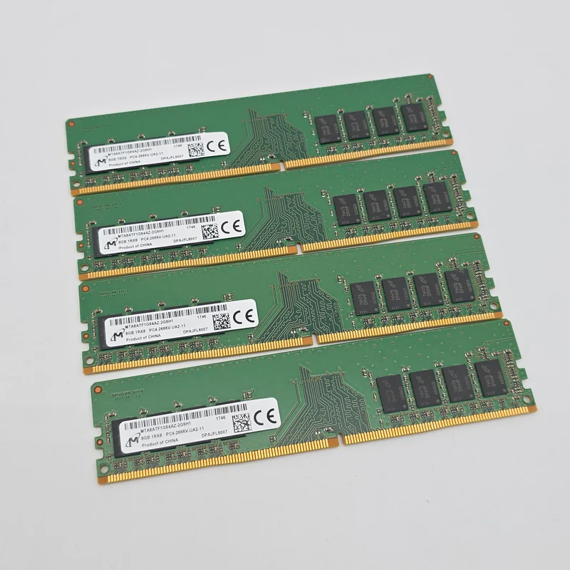 Micron 32GB DDR4, 2666MHz, UDIMM Desktop Memory RAM (4x8GB)