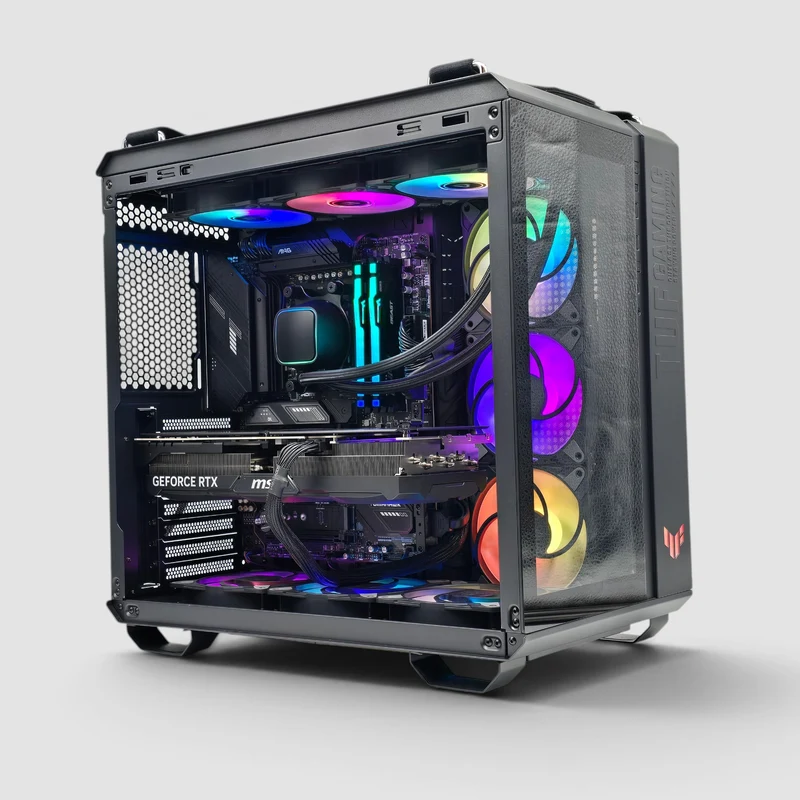 RTX 4070 Ti Super, Ryzen 7 7800X3D, 32GB DDR5, 2TB NVMe, Pre-Owned Custom Liquid Cooled Gaming PC