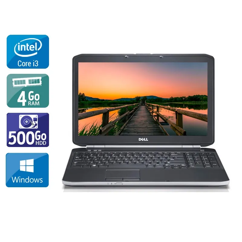 Latitude E5520 15,6" 2011 - Intel Core i3 2,3Ghz - 2 - 4Go DDR4 - 500Go HDD - Intel HD Graphics 3000 - Gris / Noir - Windows 10 - AZERTY