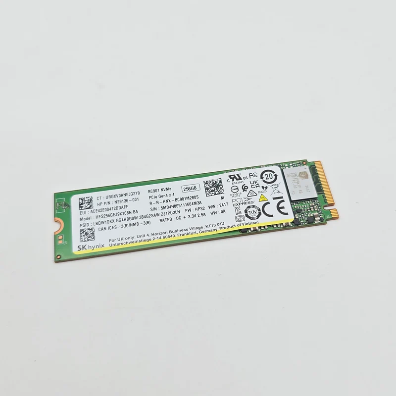 SK Hynix BC901 256GB M.2 NVMe Gen4 SSD, Internal Gaming Solid State Drive Storage