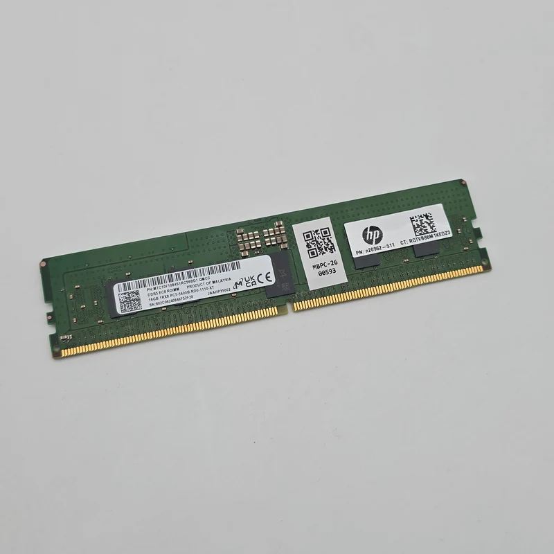Micron 16GB DDR5, 5600MHz, RDIMM Server Workstation Memory RAM