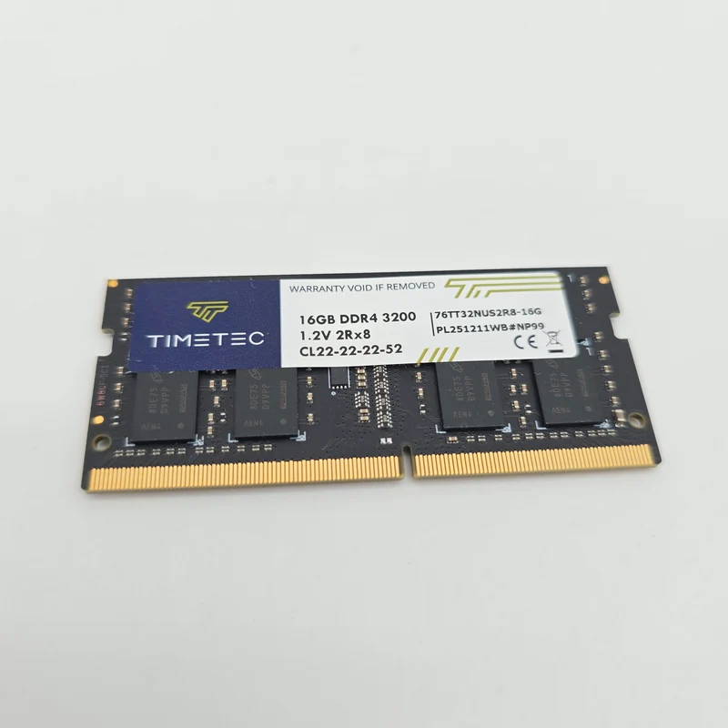 TimeTec 16GB DDR4, 3200MHz, CL22-22-22-52, SODIMM Laptop Gaming Memory RAM (1x16GB)