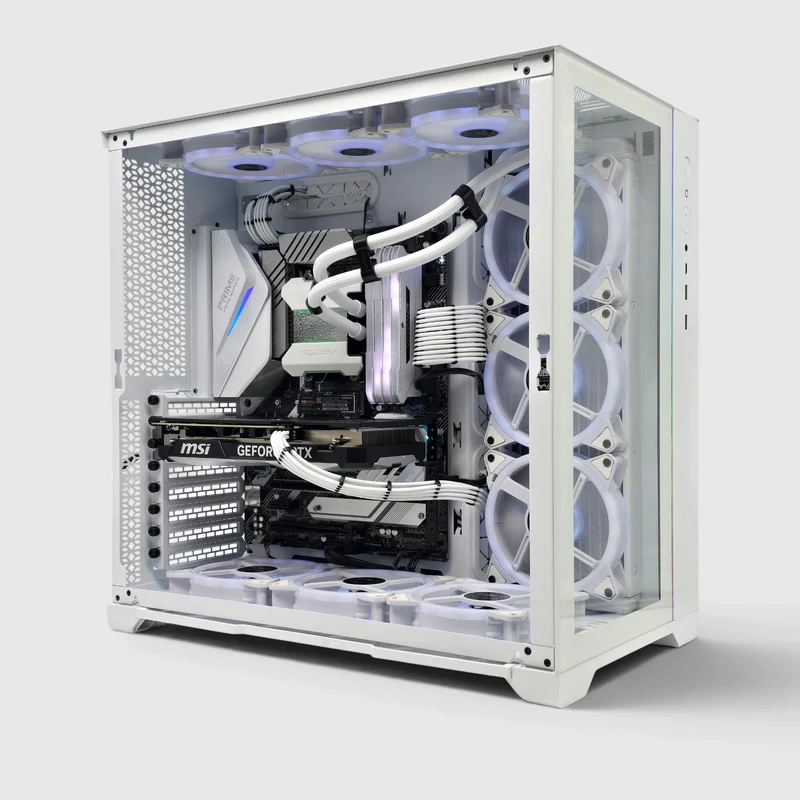 RTX 4070, Ryzen 9 5900X, 64GB RAM, 2TB NVMe, Custom White Liquid Cooled Gaming PC