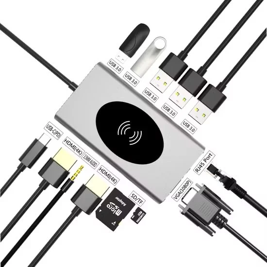 Station d'accueil USB C 14 en 1
