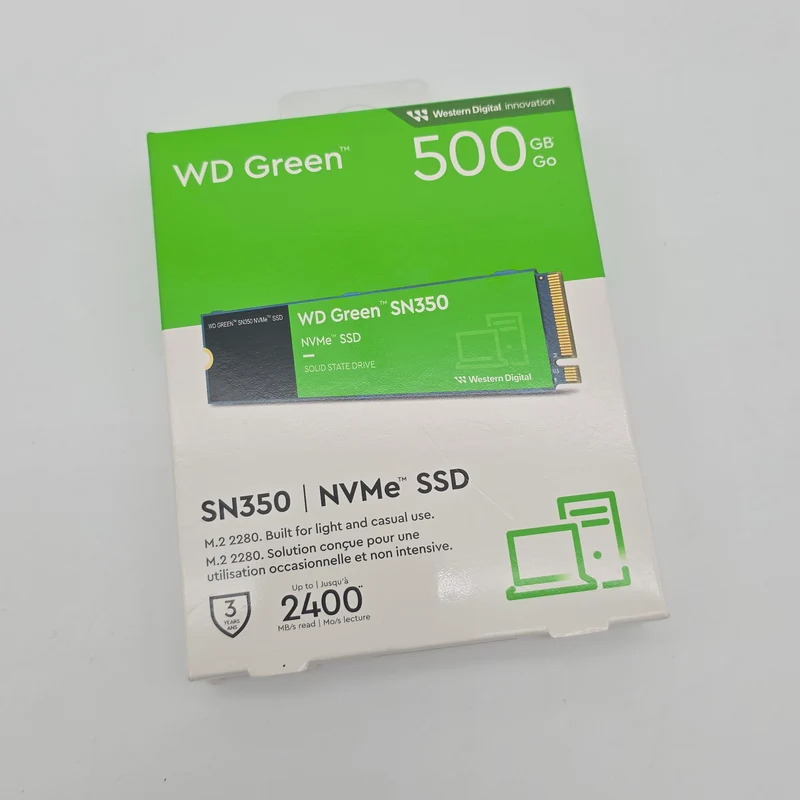 Western Digital WD Green SN350 500GB, M.2 NVMe SSD Internal Gaming Solid State Drive Storage