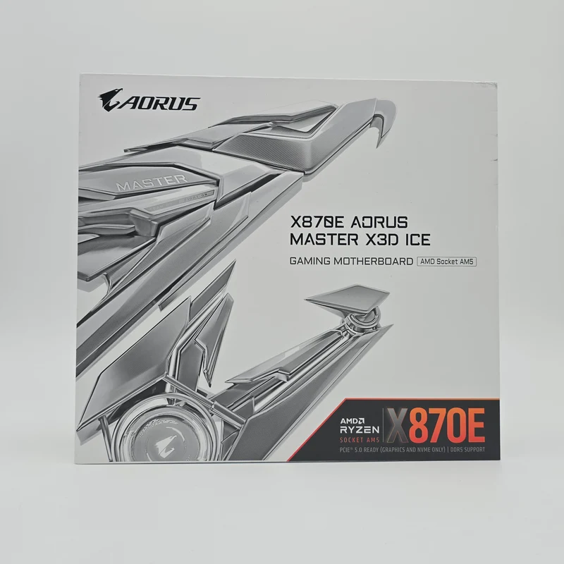 Gigabyte X870E Aorus Master X3D Ice, AMD Socket AM5 ATX Gaming Motherboard