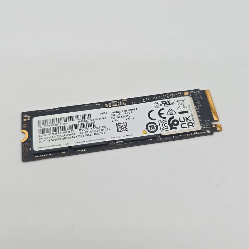 Samsung PM9A1 1TB M.2 NVMe Gen4 SSD, Internal Gaming Solid State Drive Storage